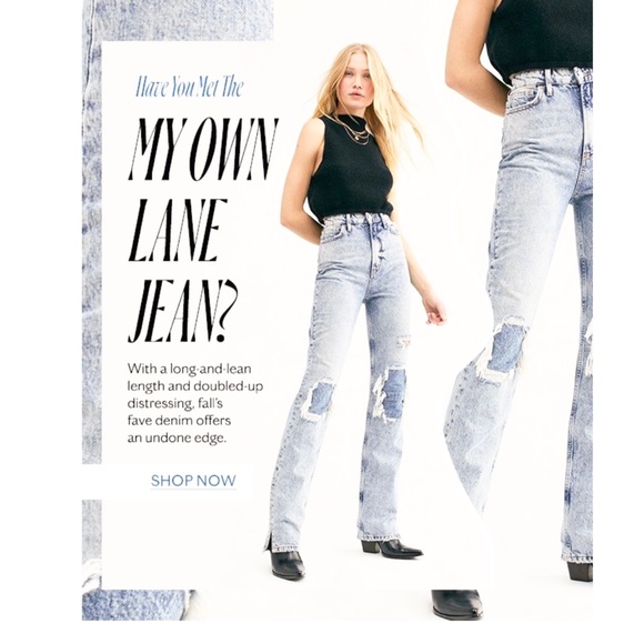 NWT Free People My Own Lane Jeans in Sky - Picture 2 of 9